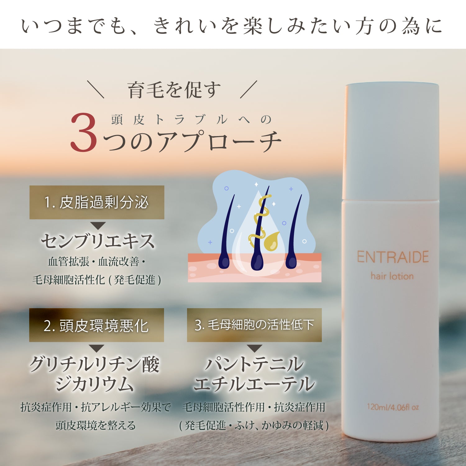 アントレッド ヘアローション (医薬部外品)育毛剤 120ml